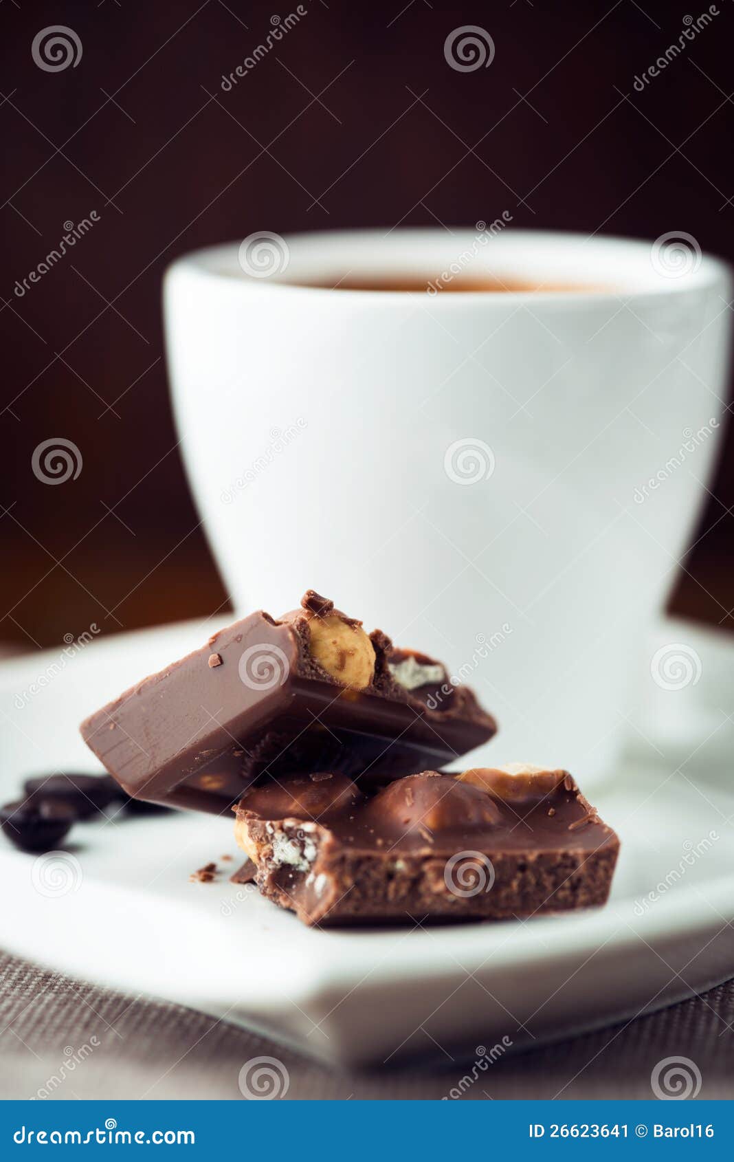 Milk Chocolate and a Cup of Coffee Stock Image Image of cocoa, milk
