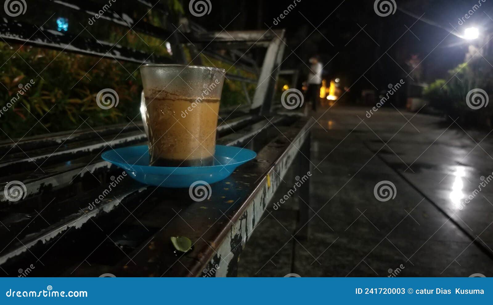 Milk Coffee at Night, on the Side of the Road Stock Image - Image of milk,  road: 241720003