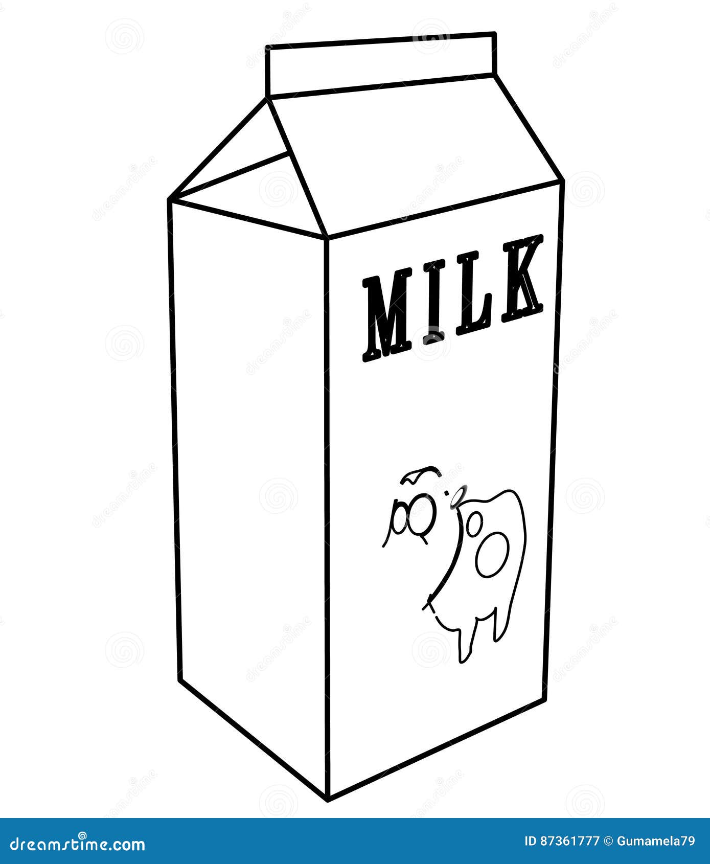 Download Milk coloring page stock illustration. Illustration of ...
