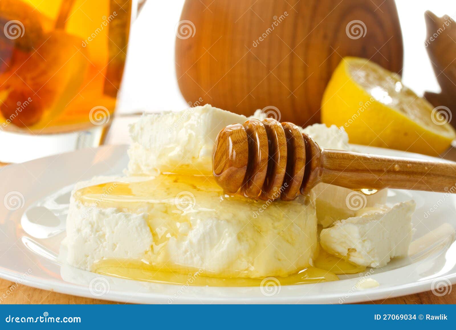 Milk Cottage Cheese with Honey Stock Photo Image of dieting, honey