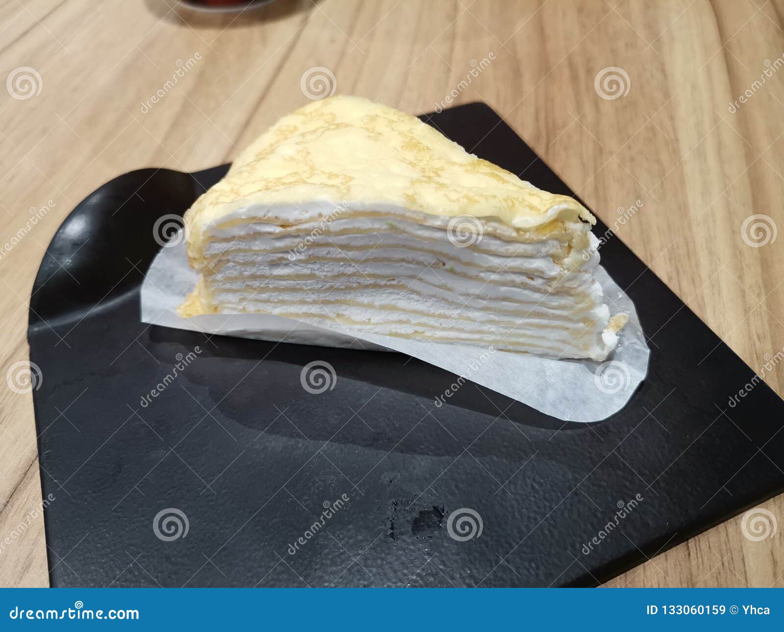 Milk crepe stock image. Image of dish, crepe, cake, white 133060159