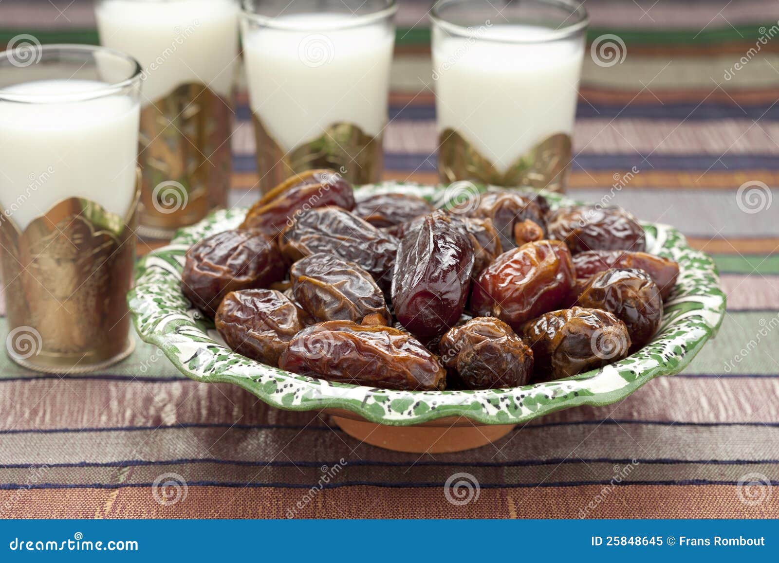 milk and dates for iftar meal