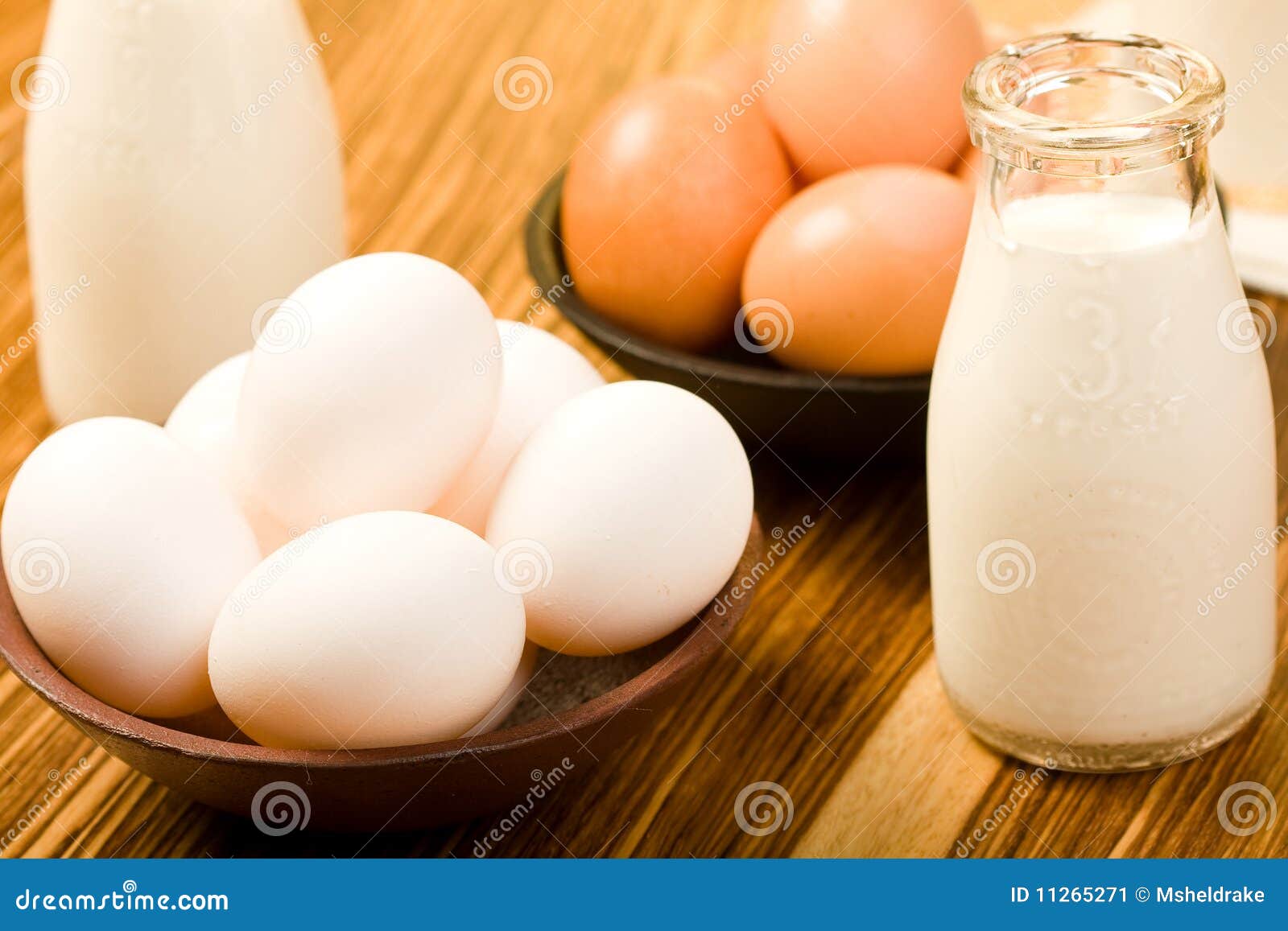 Milk and Eggs stock image. Image of cooking, wood, bottle 11265271