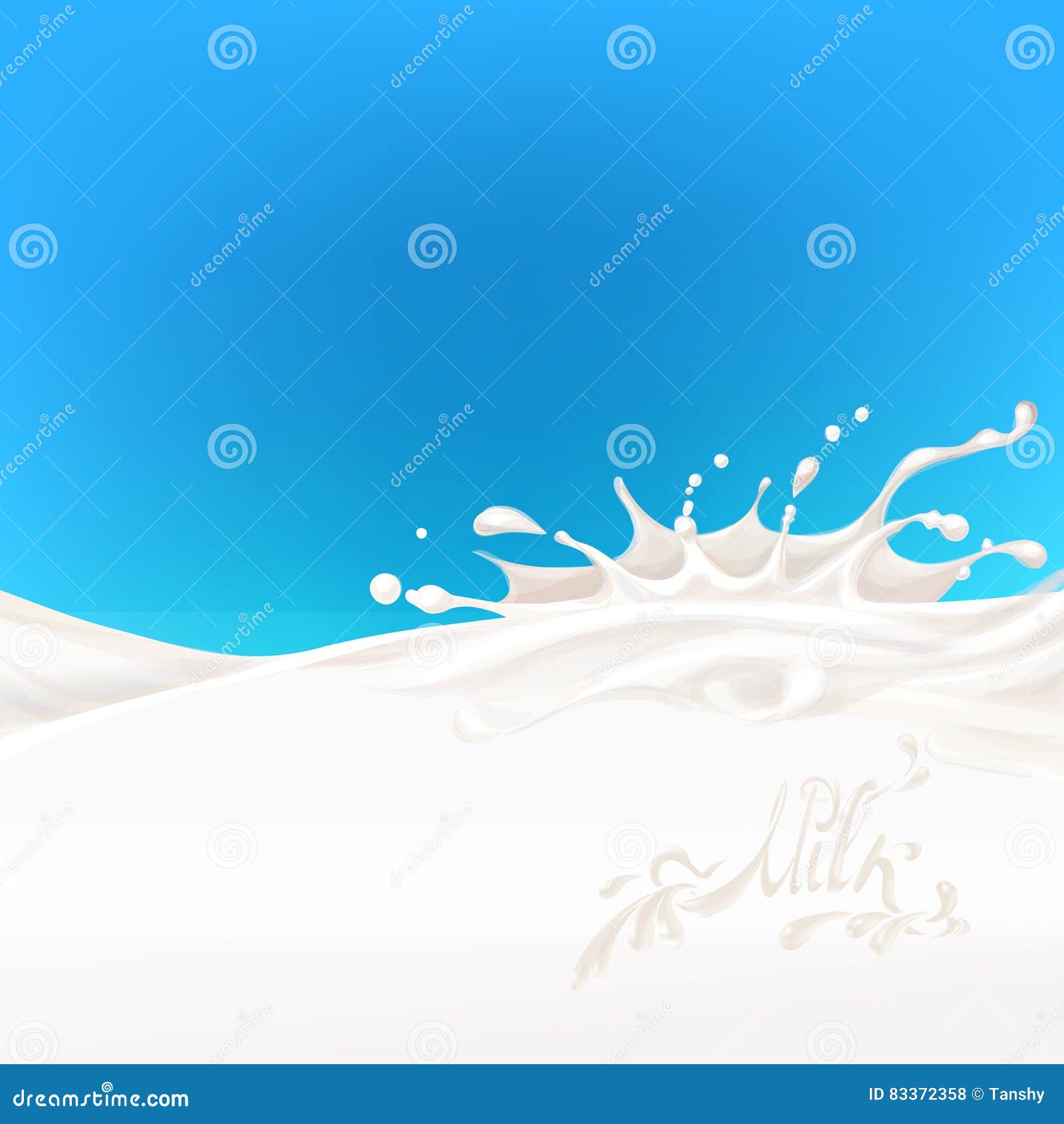 The Milk Flowing Milk Flowing, in Motion, Splashing Milk Isolated