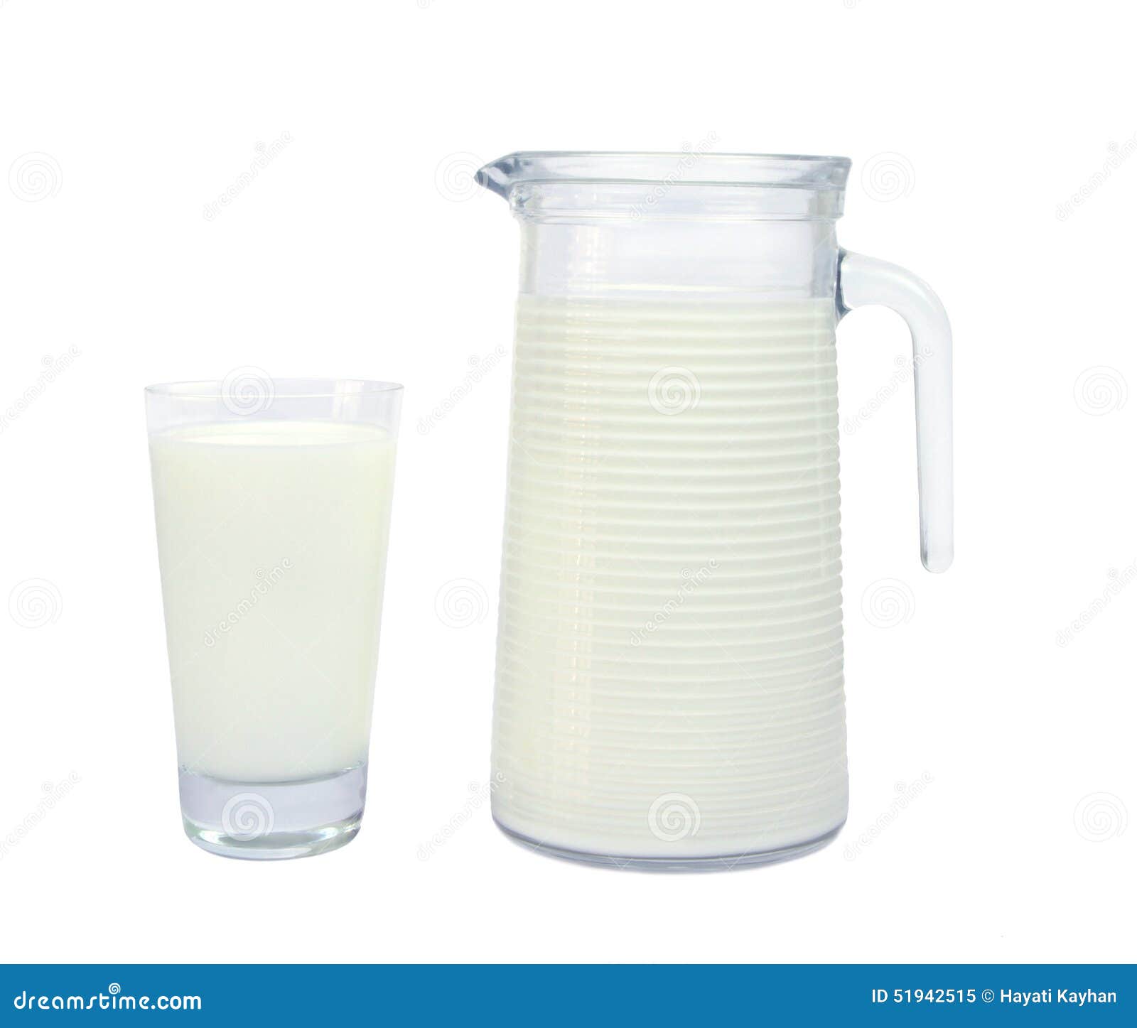 Milk Carafe And Glass On White Background Stock Photo, Picture and Royalty  Free Image. Image 72169960.