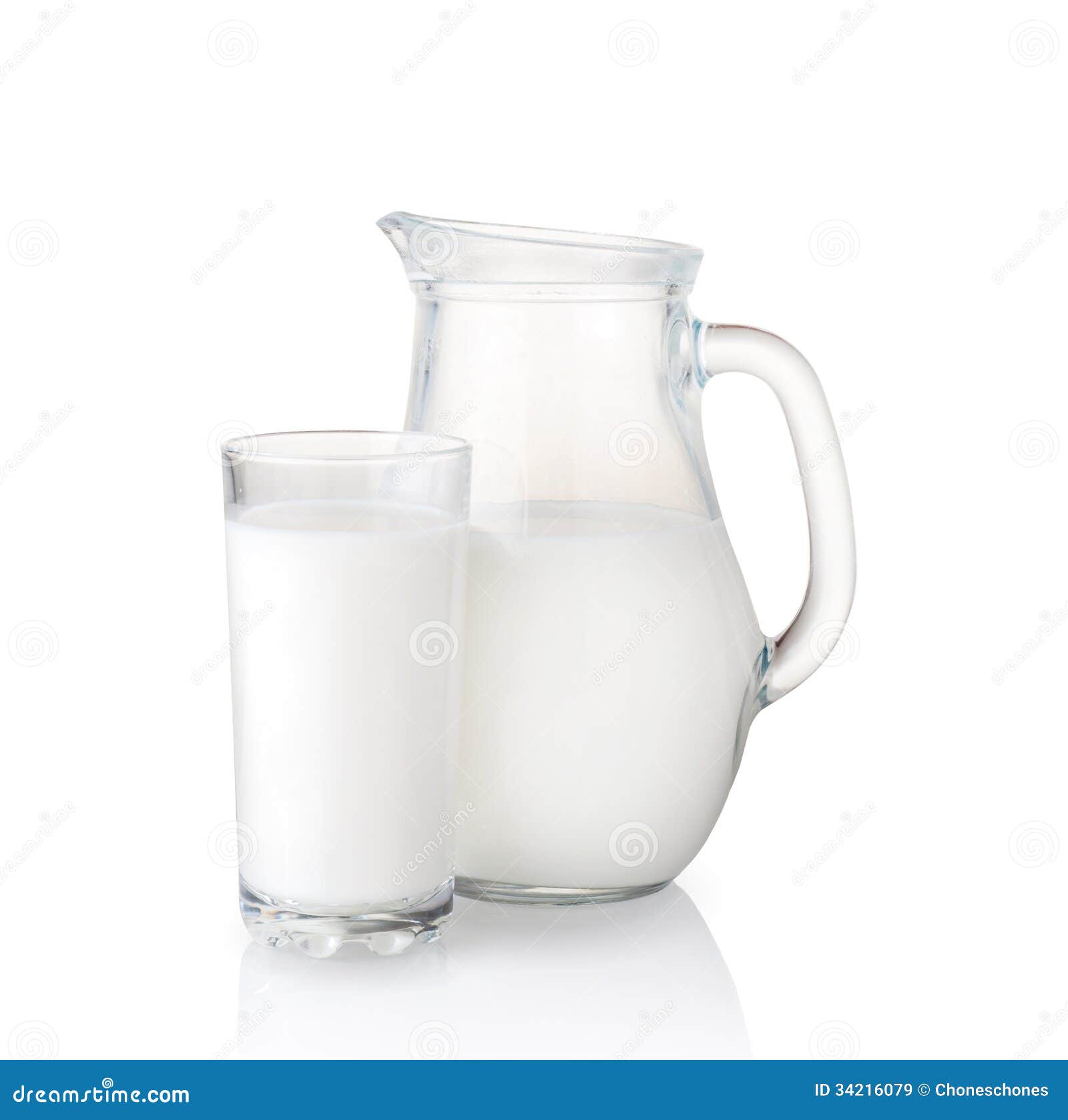 Premium Photo  Glass of milk and jug on white