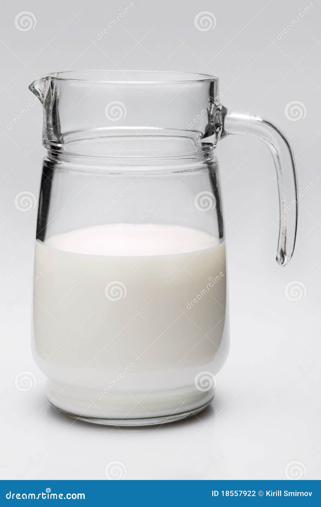 Milk Jug On White Background Stock Photo - Image of background, diet