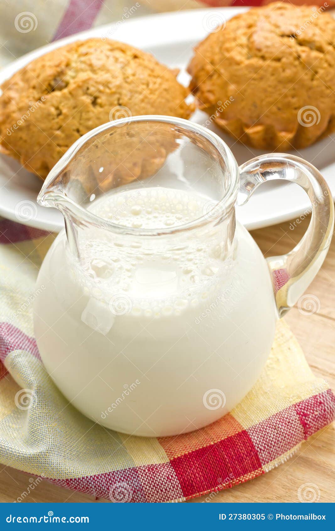 Milk and muffins stock image. Image of ingredient, baking 27380305