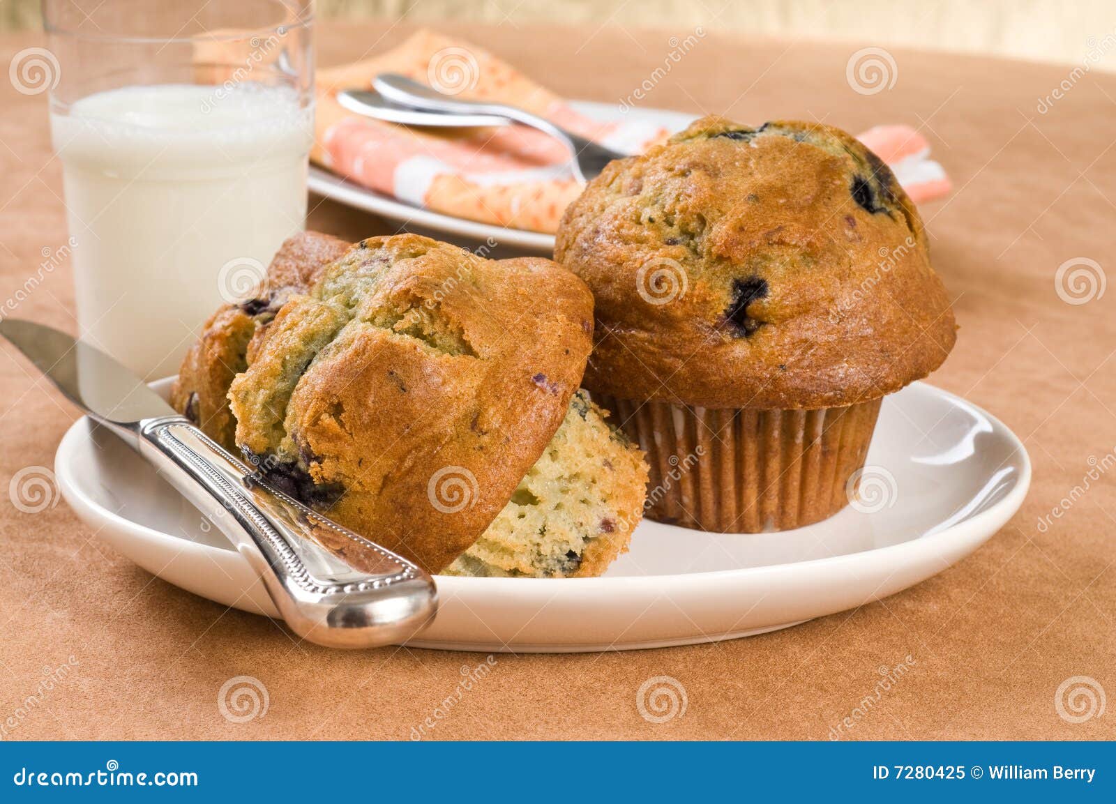 Milk and Muffins stock image. Image of nutritious, food 7280425