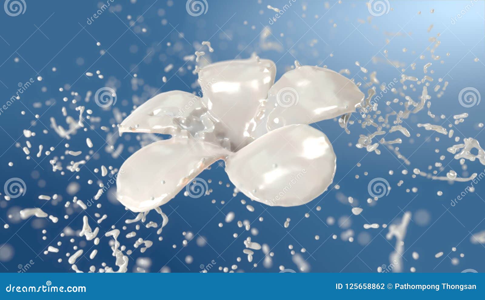 Milk Plumeria Flower Shape. Stock Illustration Illustration of liquid