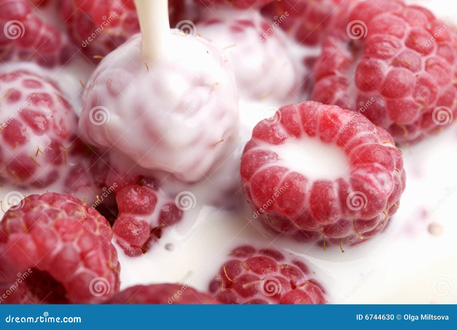 Milk Pouring Onto Raspberries Stock Photos Free & RoyaltyFree Stock