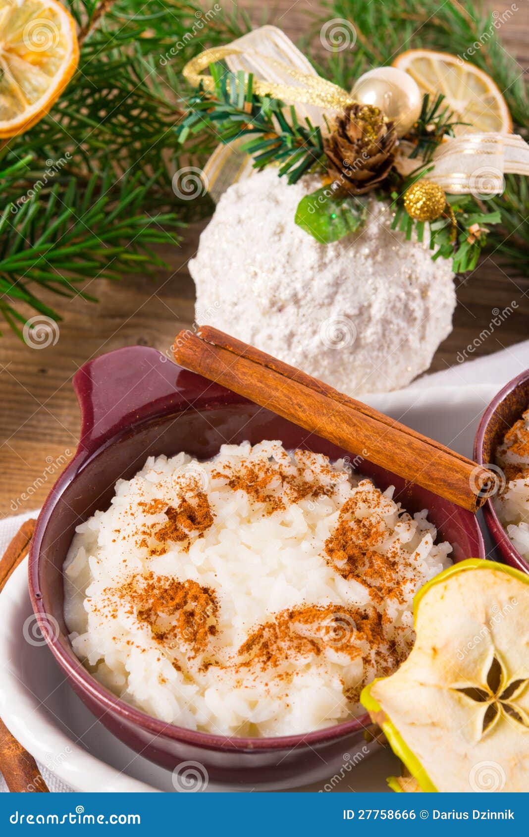 Milk rice with cinnamon stock photo. Image of closeup 27758666