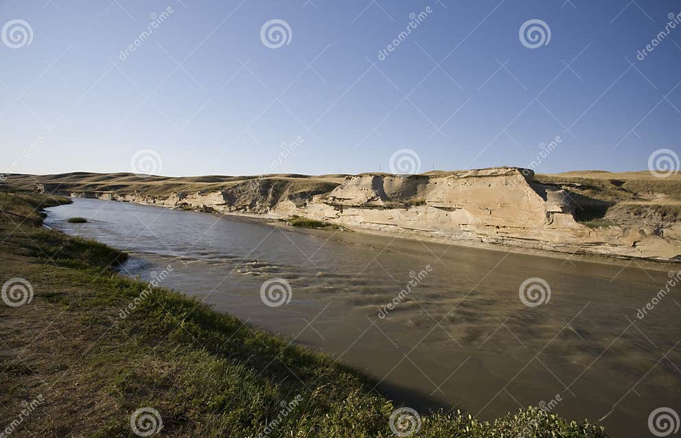 Milk River Alberta Badlands Stock Photo Image of canada, blue 23987704