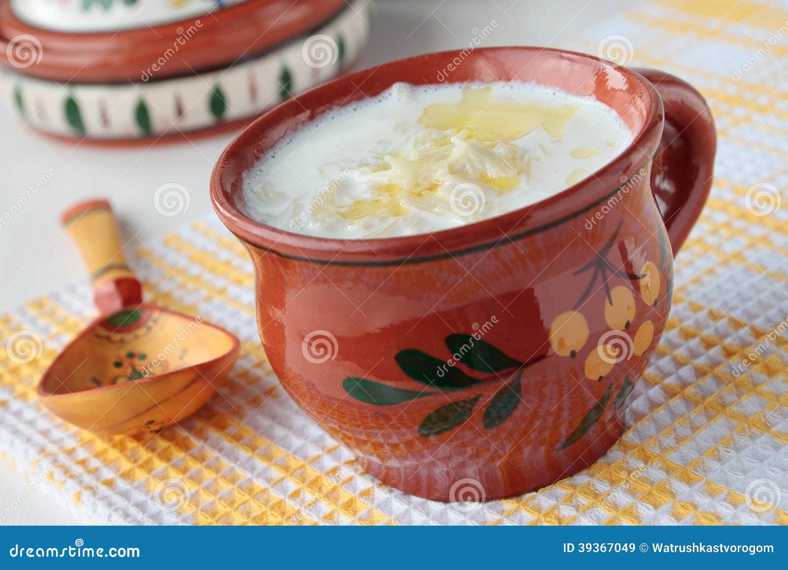 Milk Soup with Noodles in Cup Stock Image Image of soup, russian