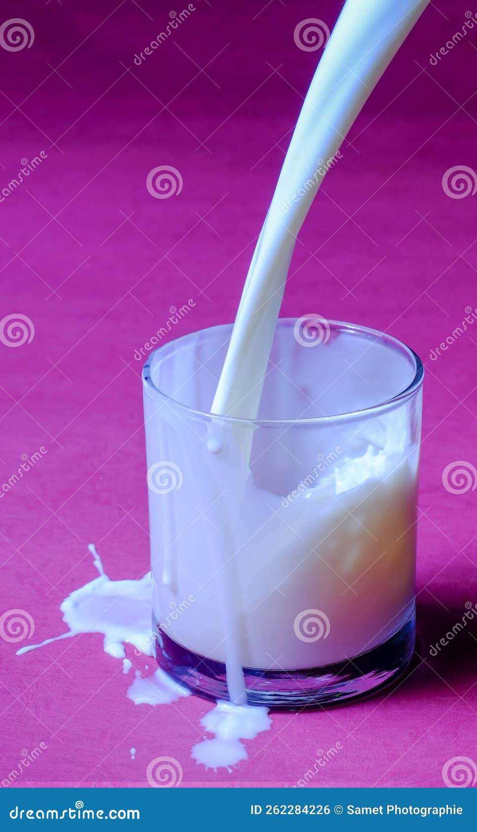Milk Splash Glass Drink Pink White Conceptual Stock Photo Image of