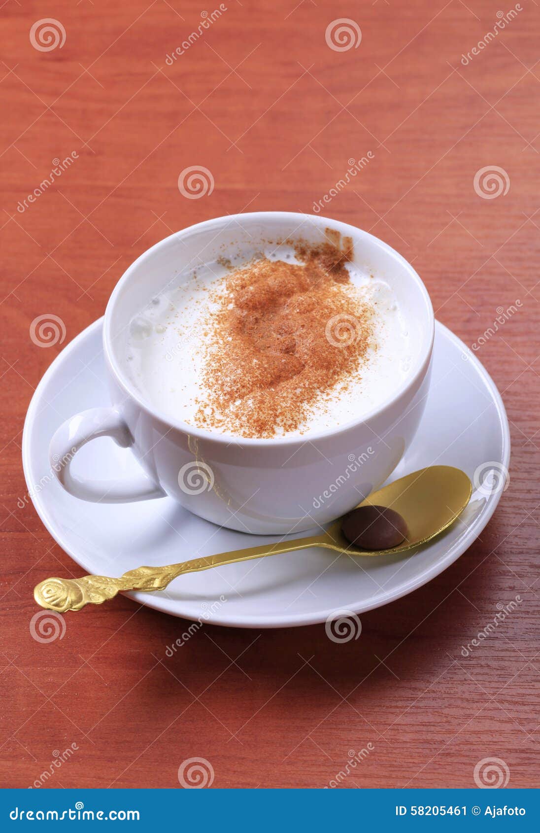 Milk steamer drink stock image. Image of nutmeg, steamer 58205461