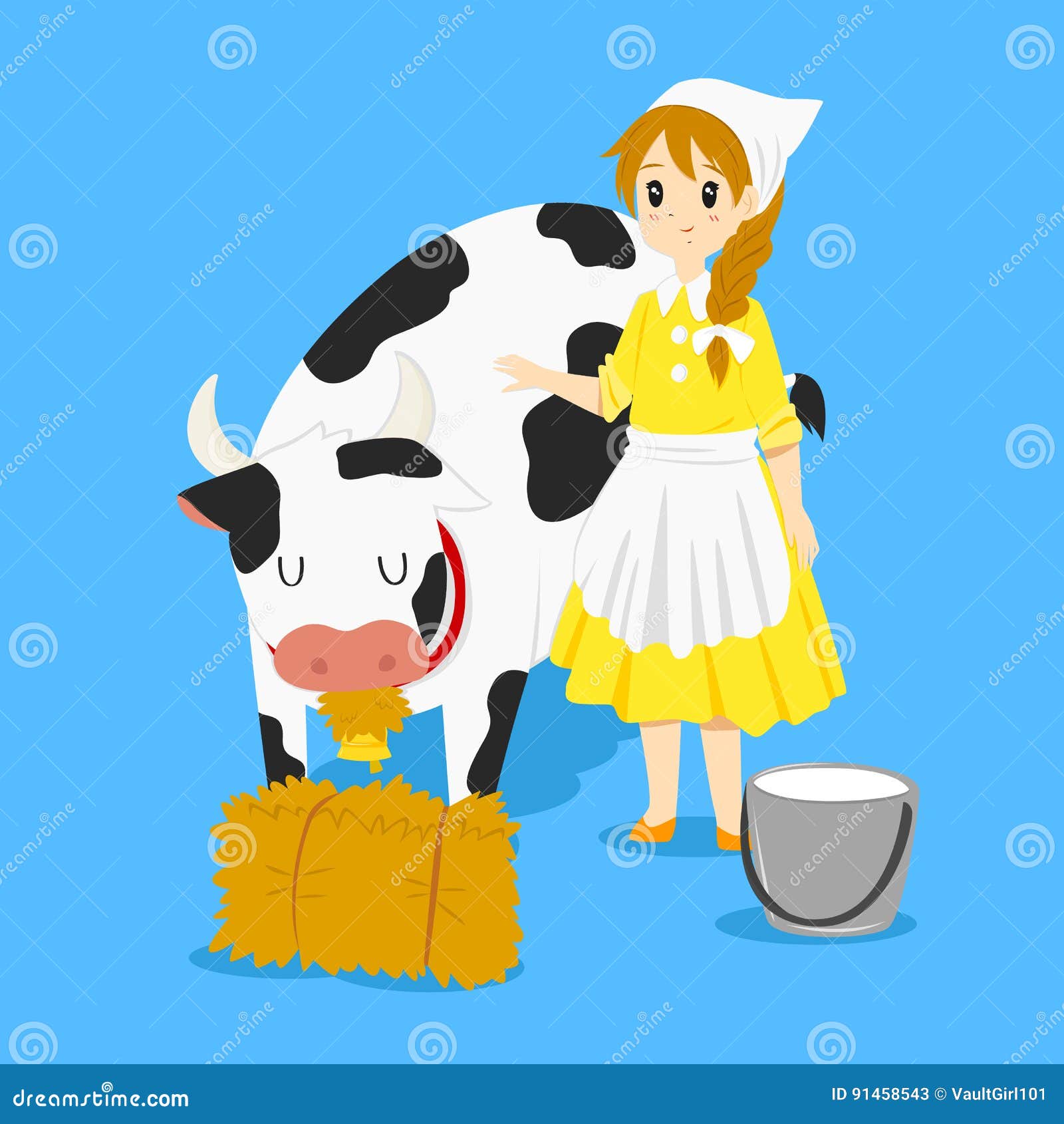milkmaid and cow 