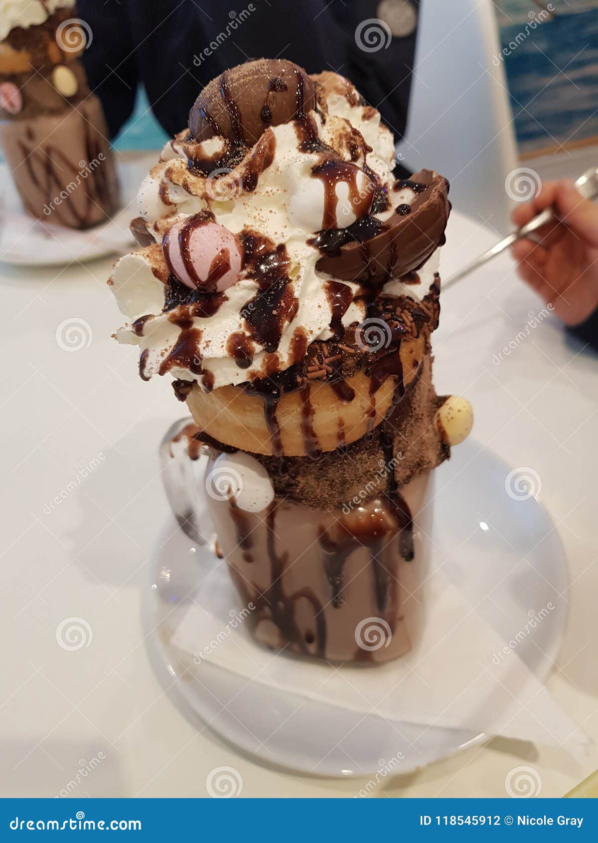 Freakshake Milkshake Donut Dessert Stock Photo Image of yummy, delicious 118545912