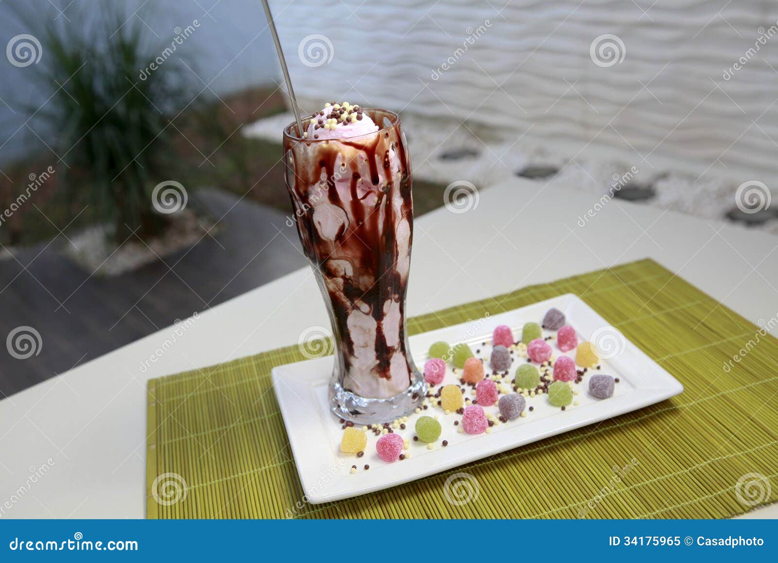 Milkshake stock image. Image of sweet, sorbet, glass 34175965