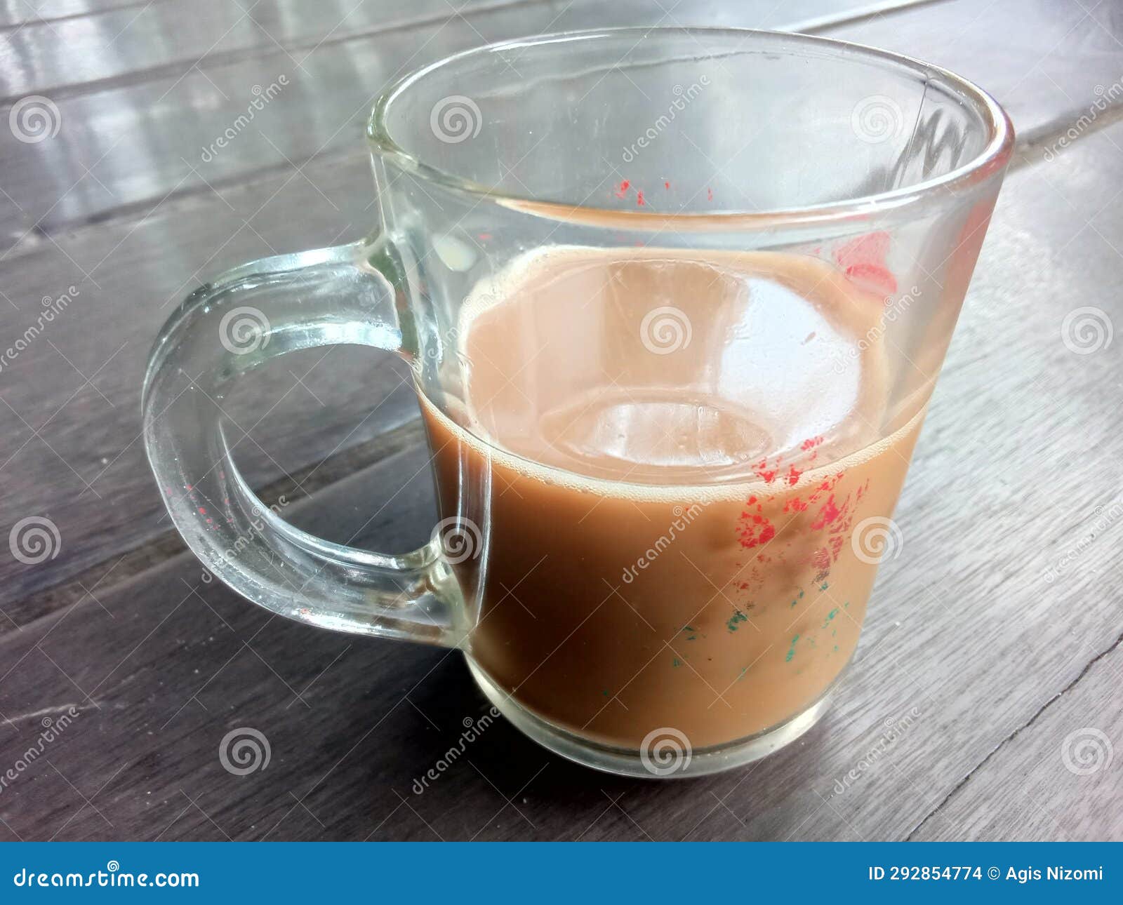 A Milky Coffee Half of Cup Left Stock Photo Image of left, milky
