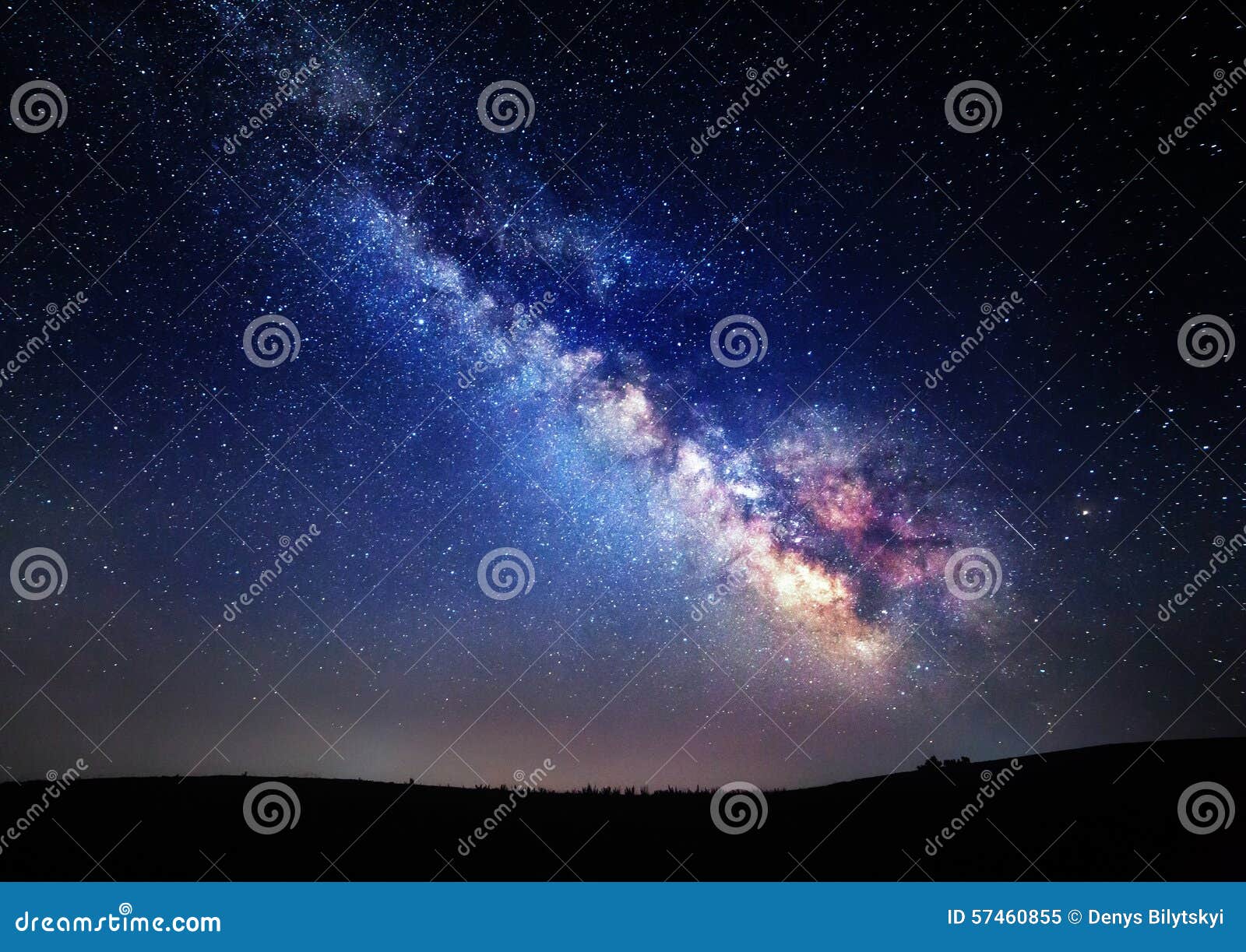 milky way. beautiful summer night sky with stars in crimea