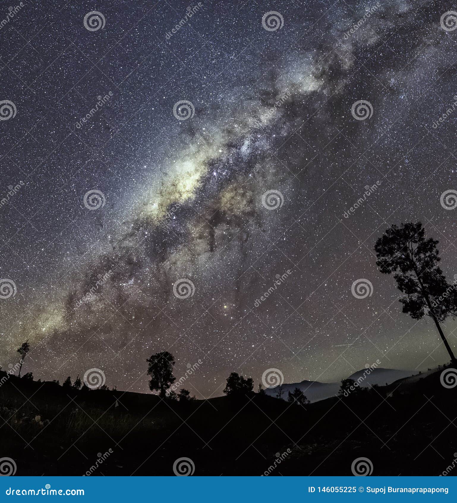 milky way in clear night sky. milky way is the galaxy that contains our solar system. the descriptor `milky way` is derived from t