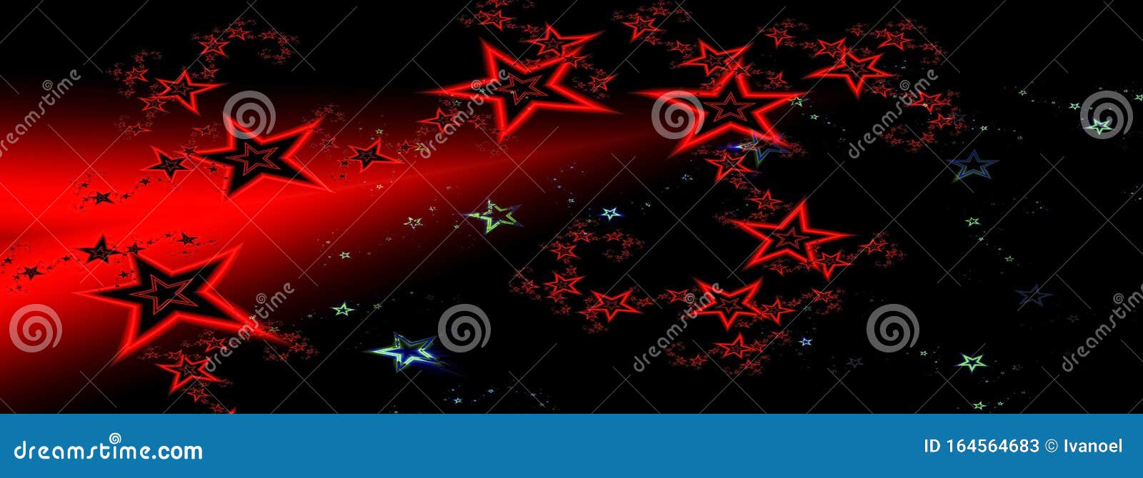Milky Way Galaxy. Stream of Red and Black Stars Fractal Widescreen ...