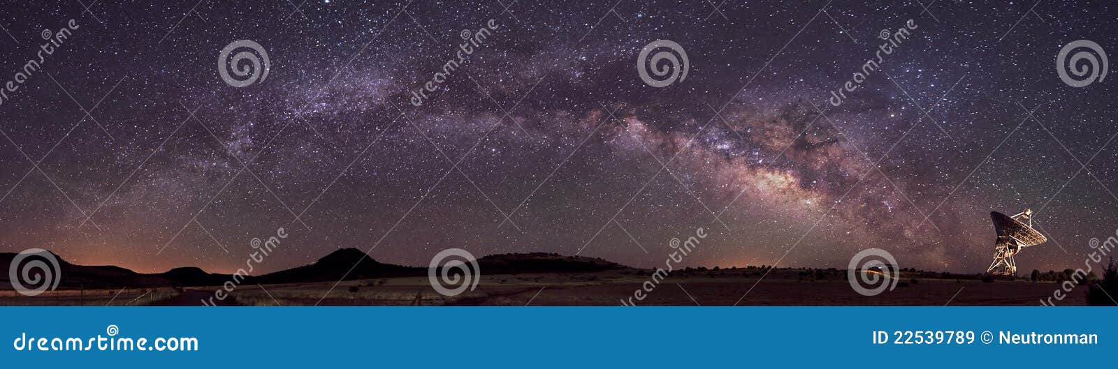 milky way and radio telescope