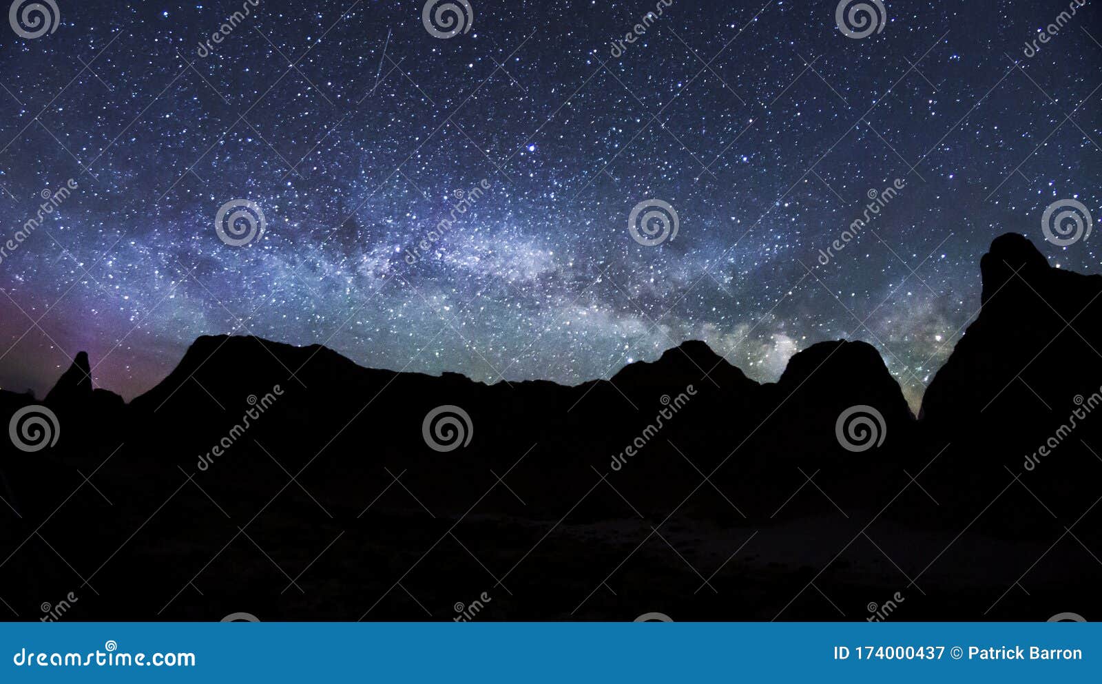 milky way rising in badlands national park