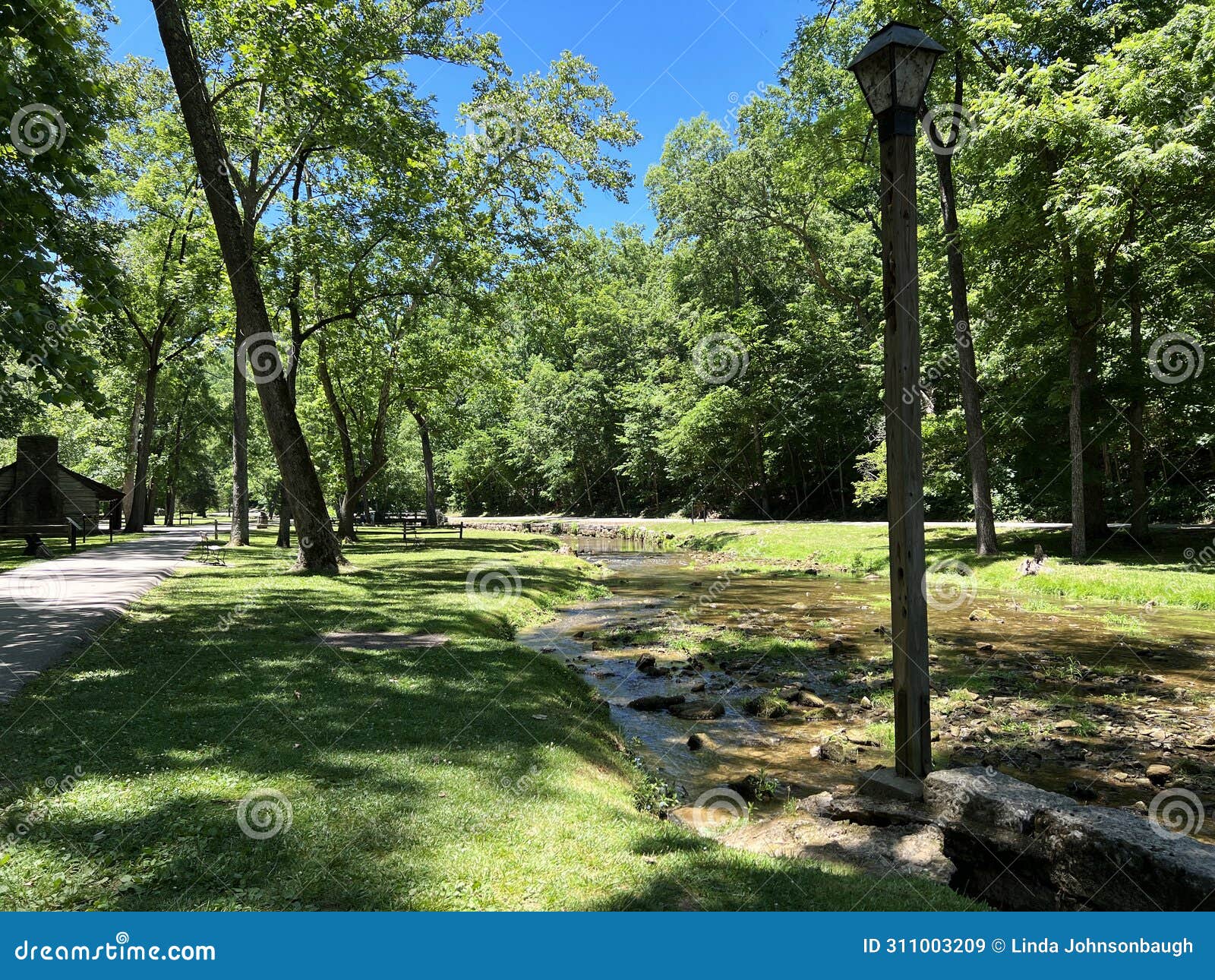 mill creek near the concession stand in spring mill state park