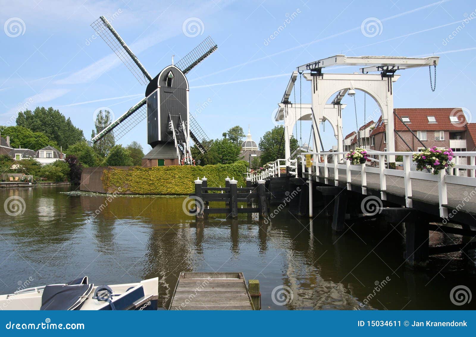 Mill and Drawbridge stock image. Image of canal, bridge 15034611
