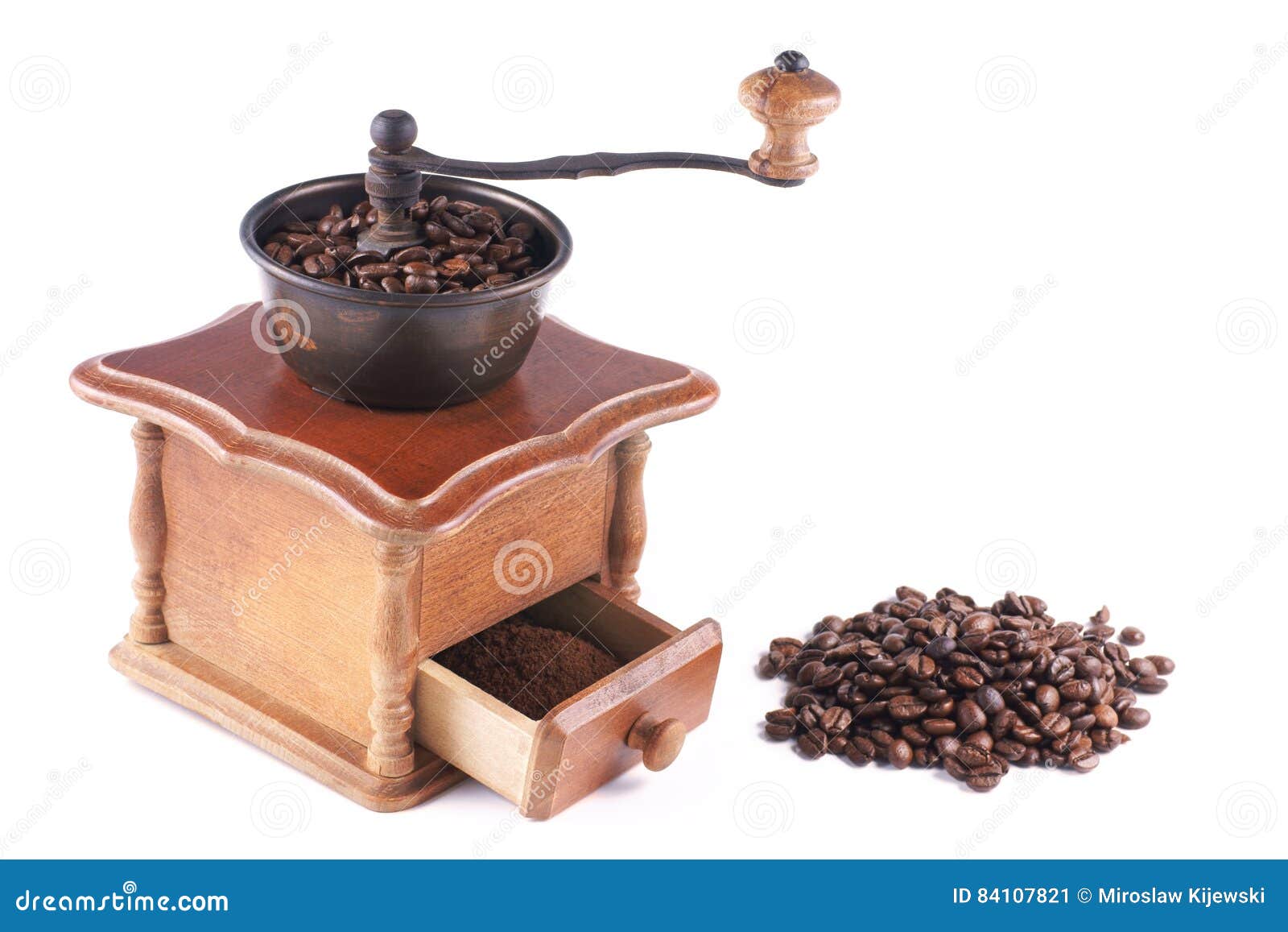 Mill for grinding grain stock image. Image of white, drawer 84107821