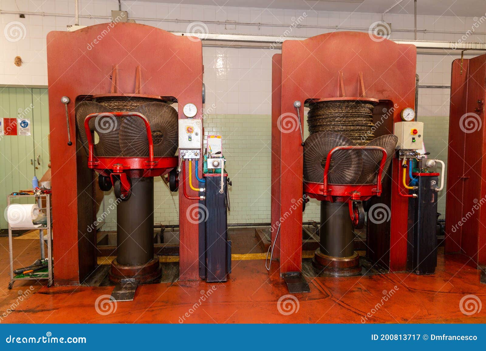 Mill for Processing Olives into Extra Virgin Olive Oil Stock Image