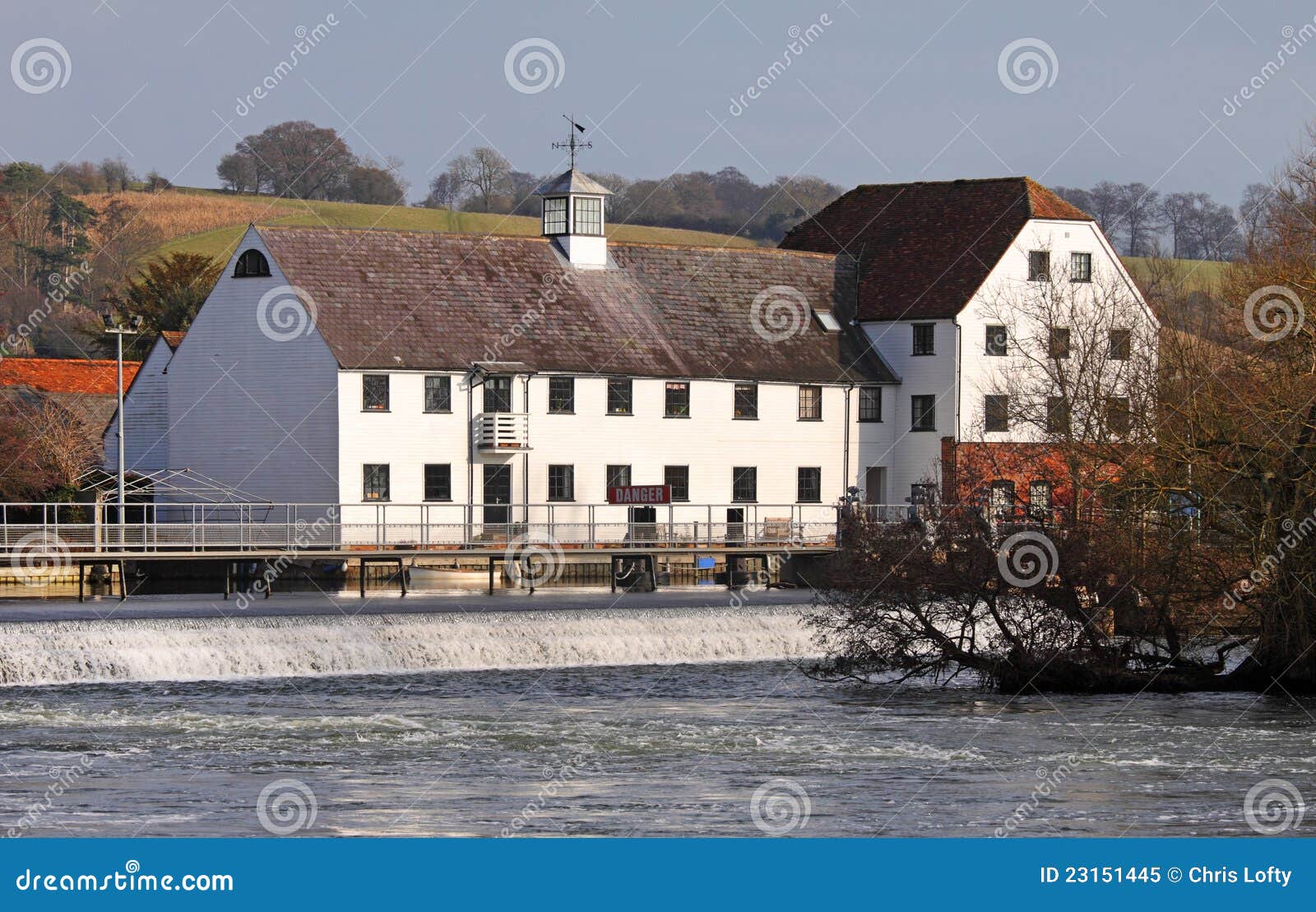Mill on the River Thames in England Stock Image Image of england