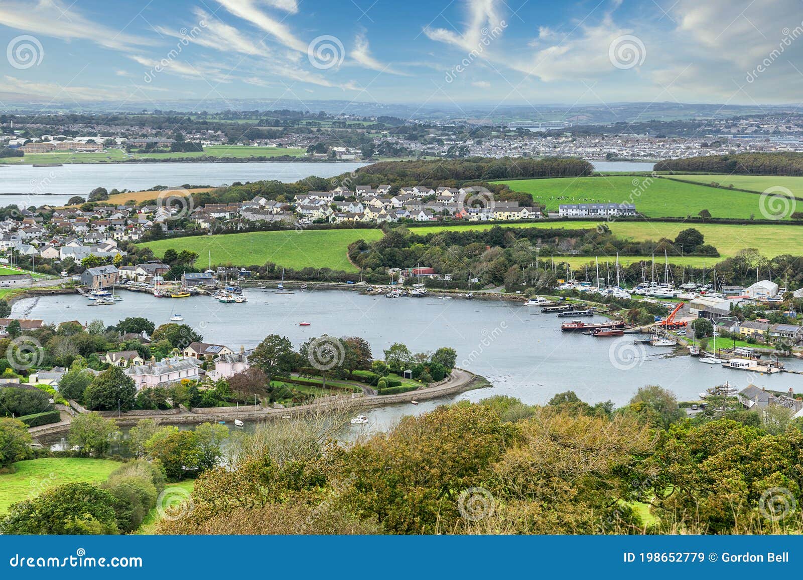 Millbrook stock image. Image of houses, cornwall, england 198652779