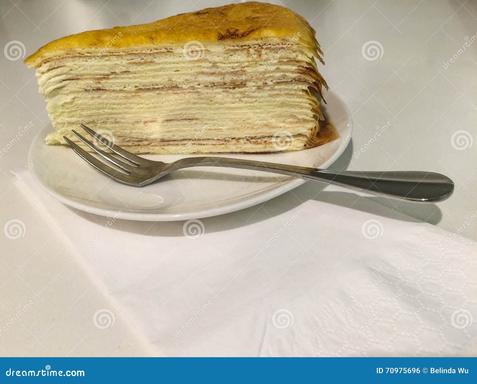 Mille crepes stock photo. Image of bakery, layered, pastry 70975696