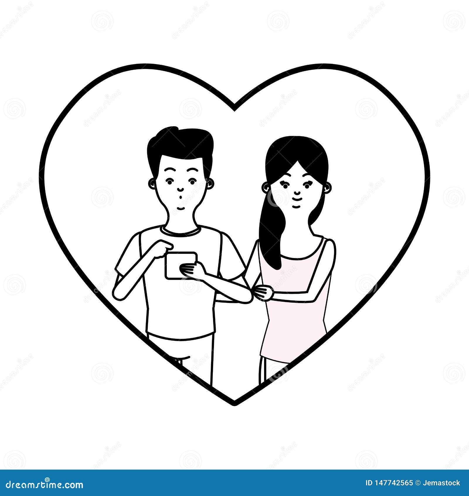 Featured image of post Romantic Couple Cartoon Images Black And White interracial couple asian black time flies