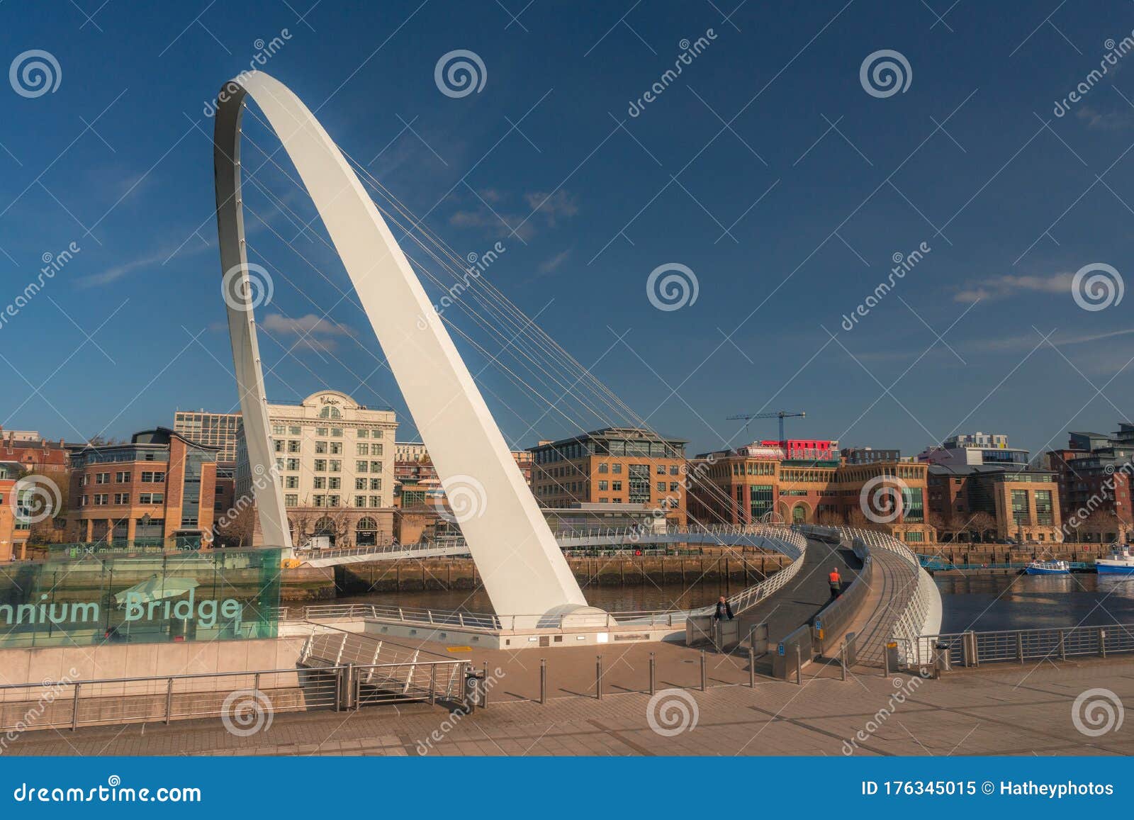 Millenium Bridge at Gateshead Editorial Image Image of iron, quayside