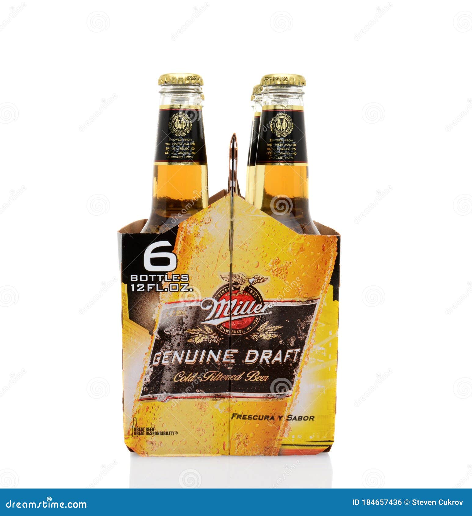 Miller Genuine Draft Six Pack End Editorial Photo Image of life, yellow 184657436