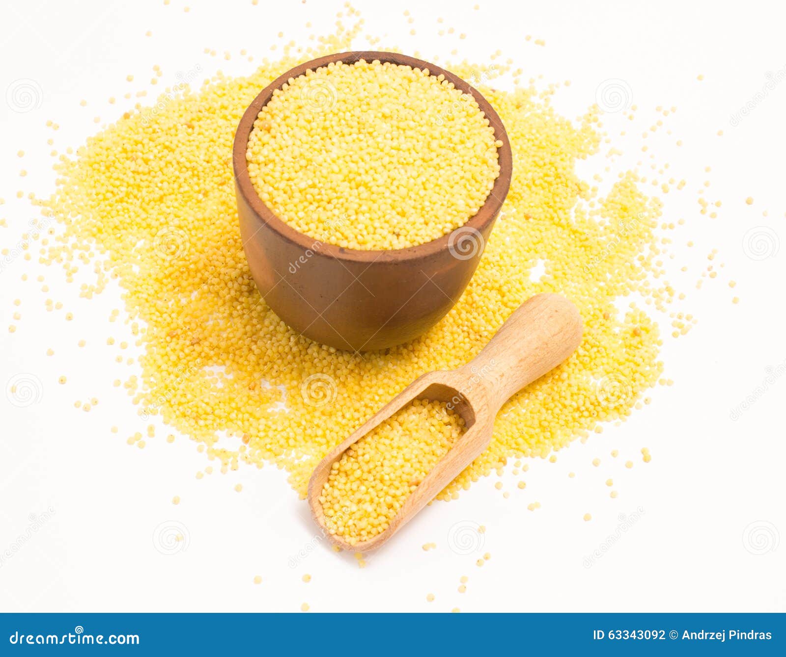 Millet Groats on the White Background Stock Photo Image of nature