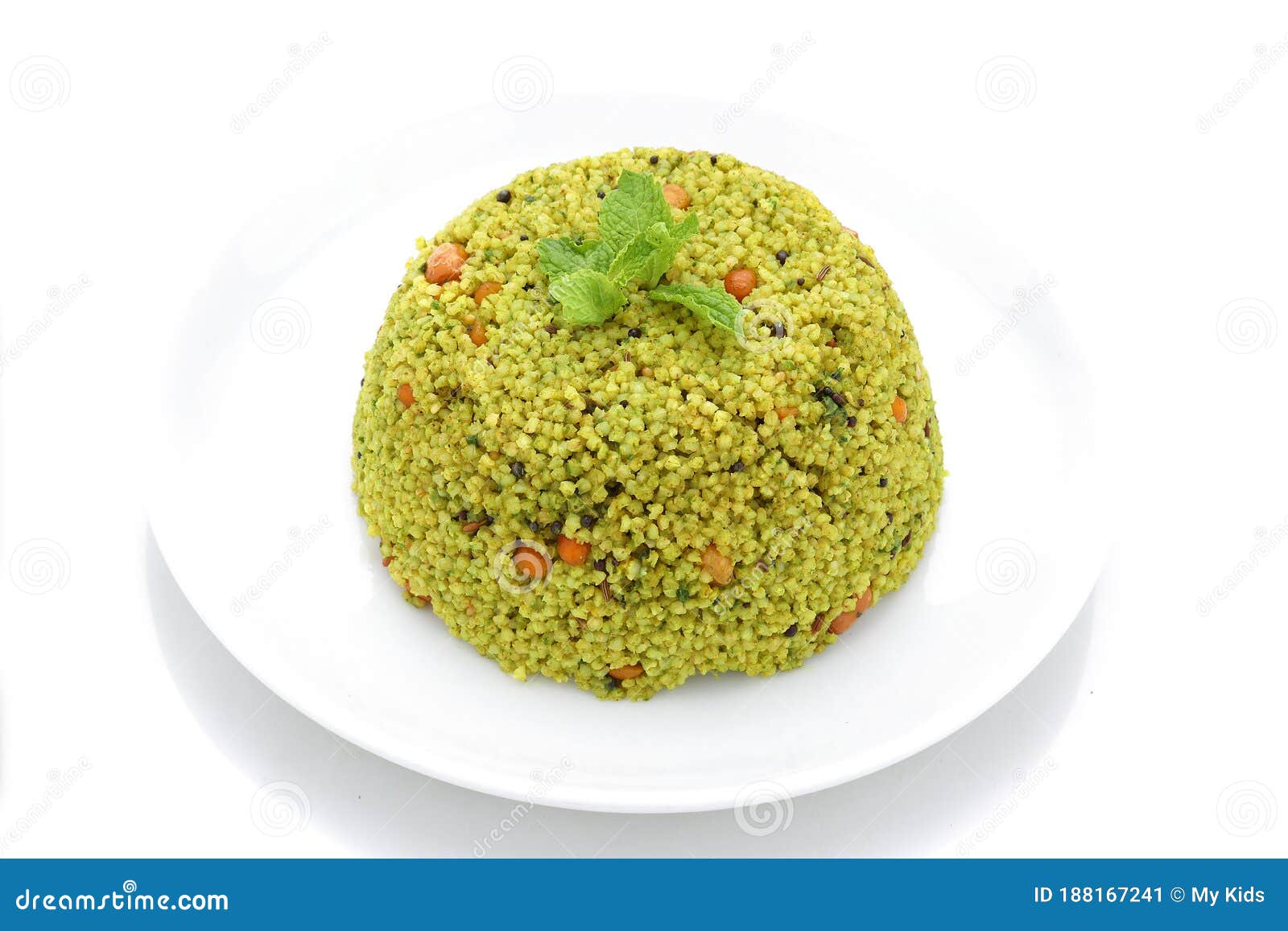 Millet ,Kodo Millet Pulao on White Background Stock Image Image of