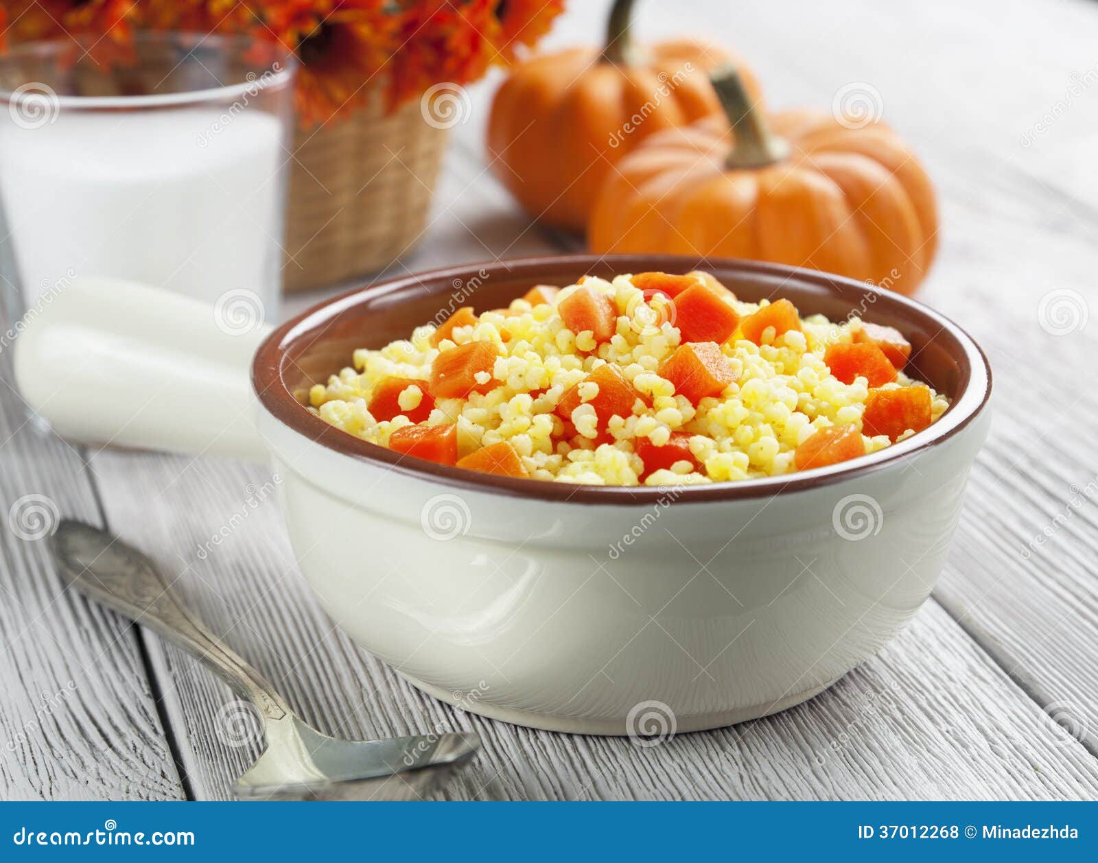 Millet Porridge with Pumpkin Stock Photo Image of millet, dish 37012268