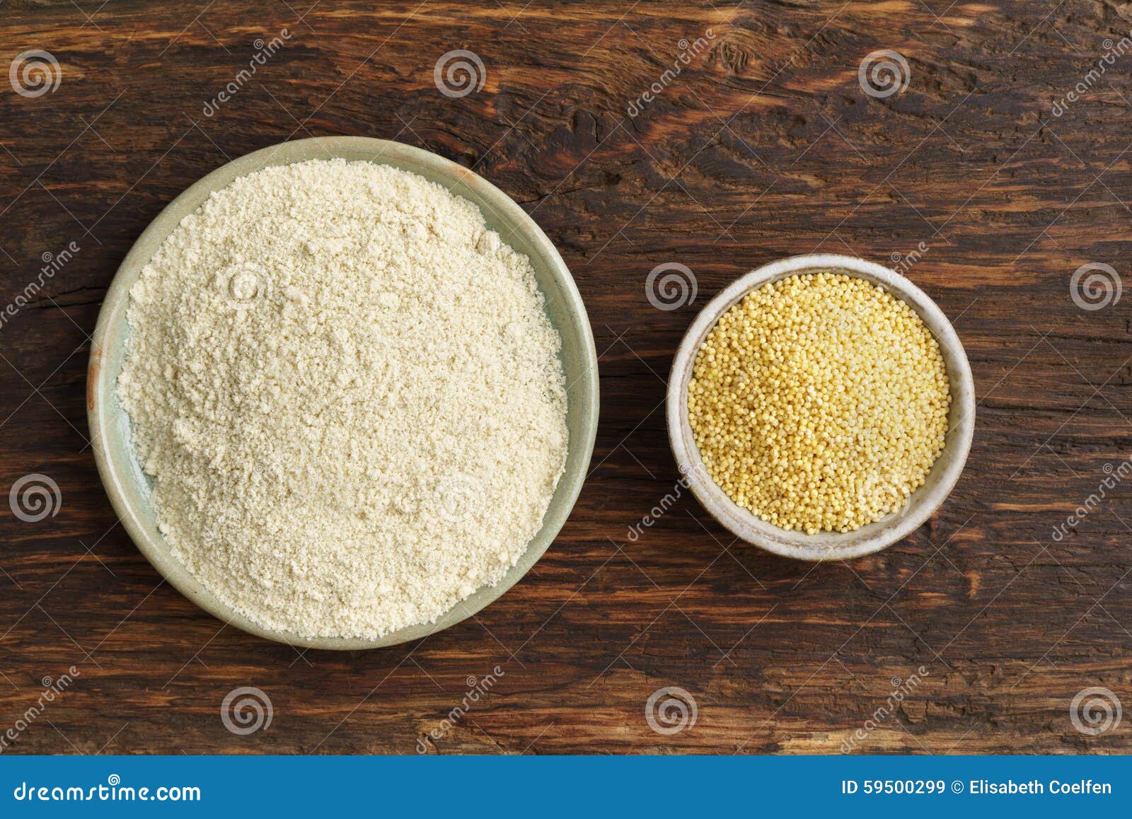 Millet Seeds and Millet Flour Stock Image Image of ingredients, flour
