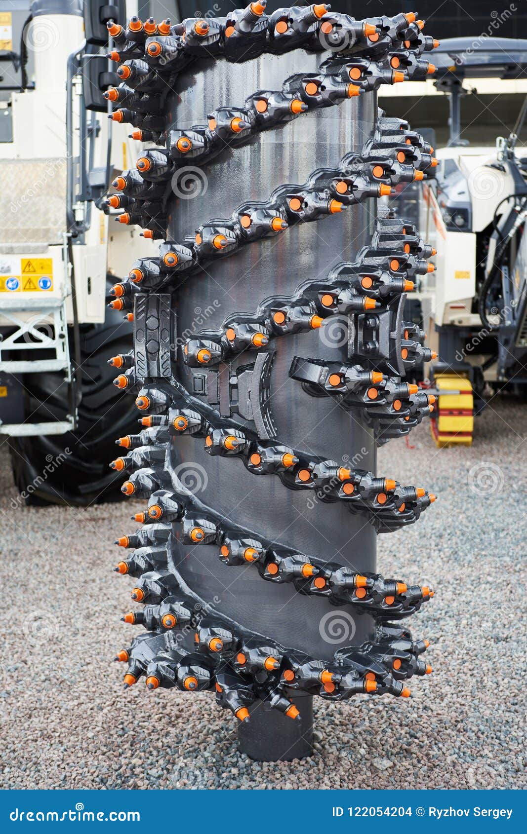 Road milling drum stock photo. Image of stone, construction 122054204