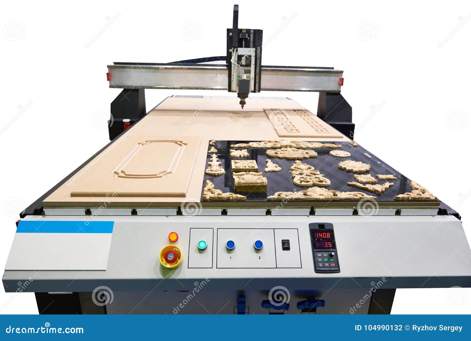 Milling Engraving Machine Isolated Stock Photo Image of woodworking