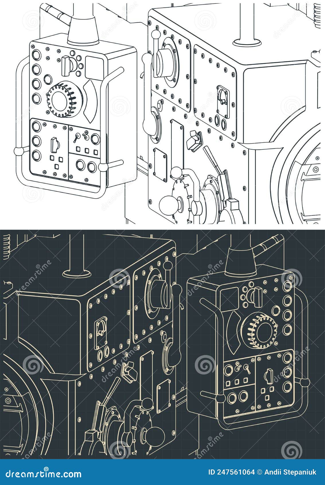 milling machine control module close-up