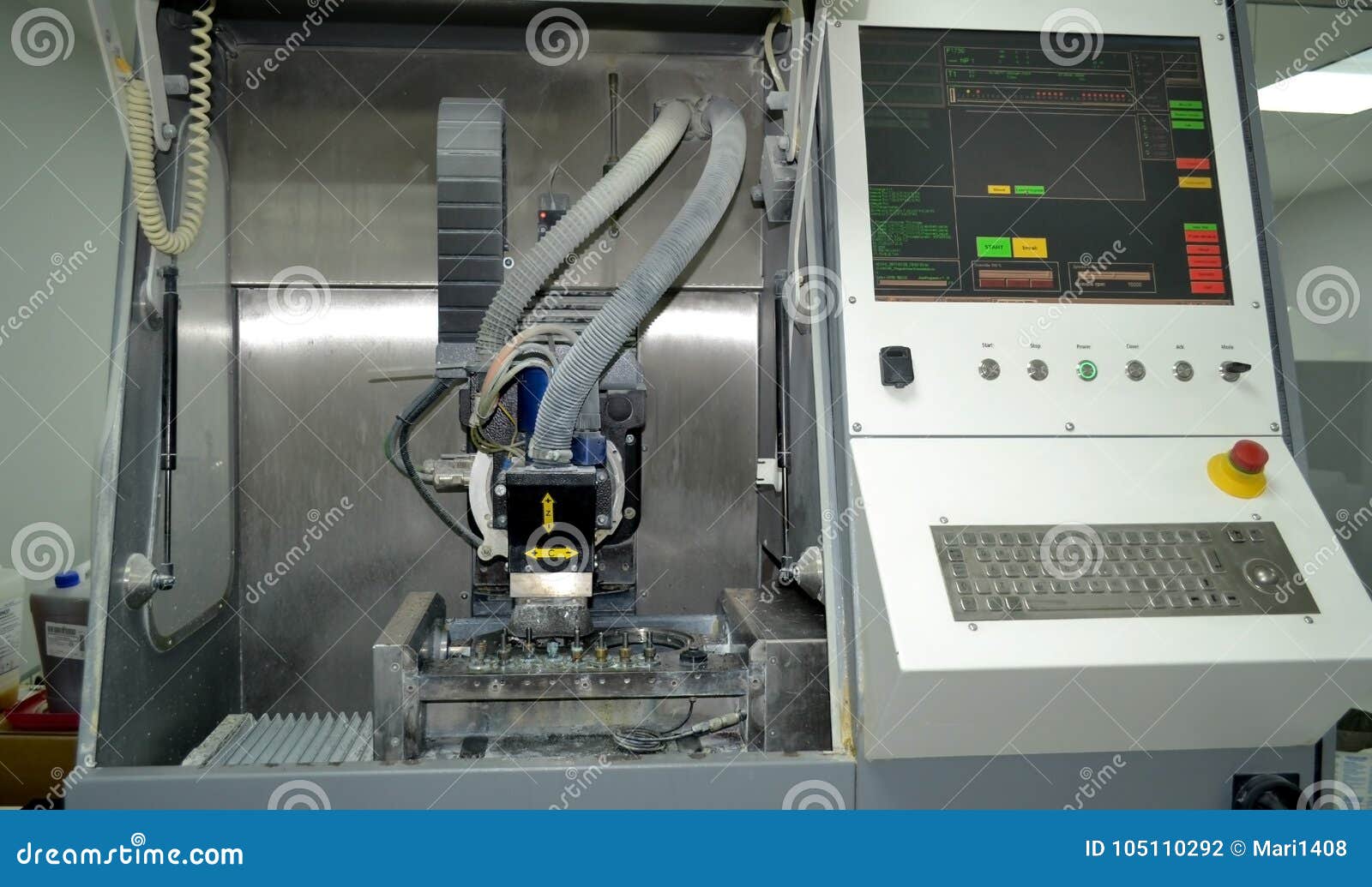 Milling Machine Titanium Dental Implants Stock Photo Image of
