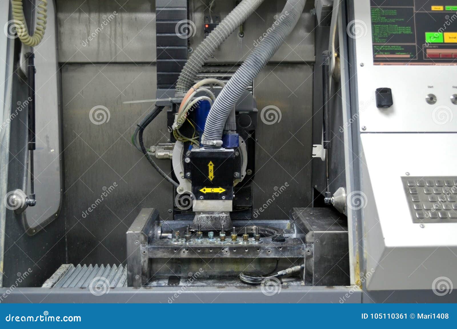 Milling Machine Titanium Dental Implants Stock Image Image of milling