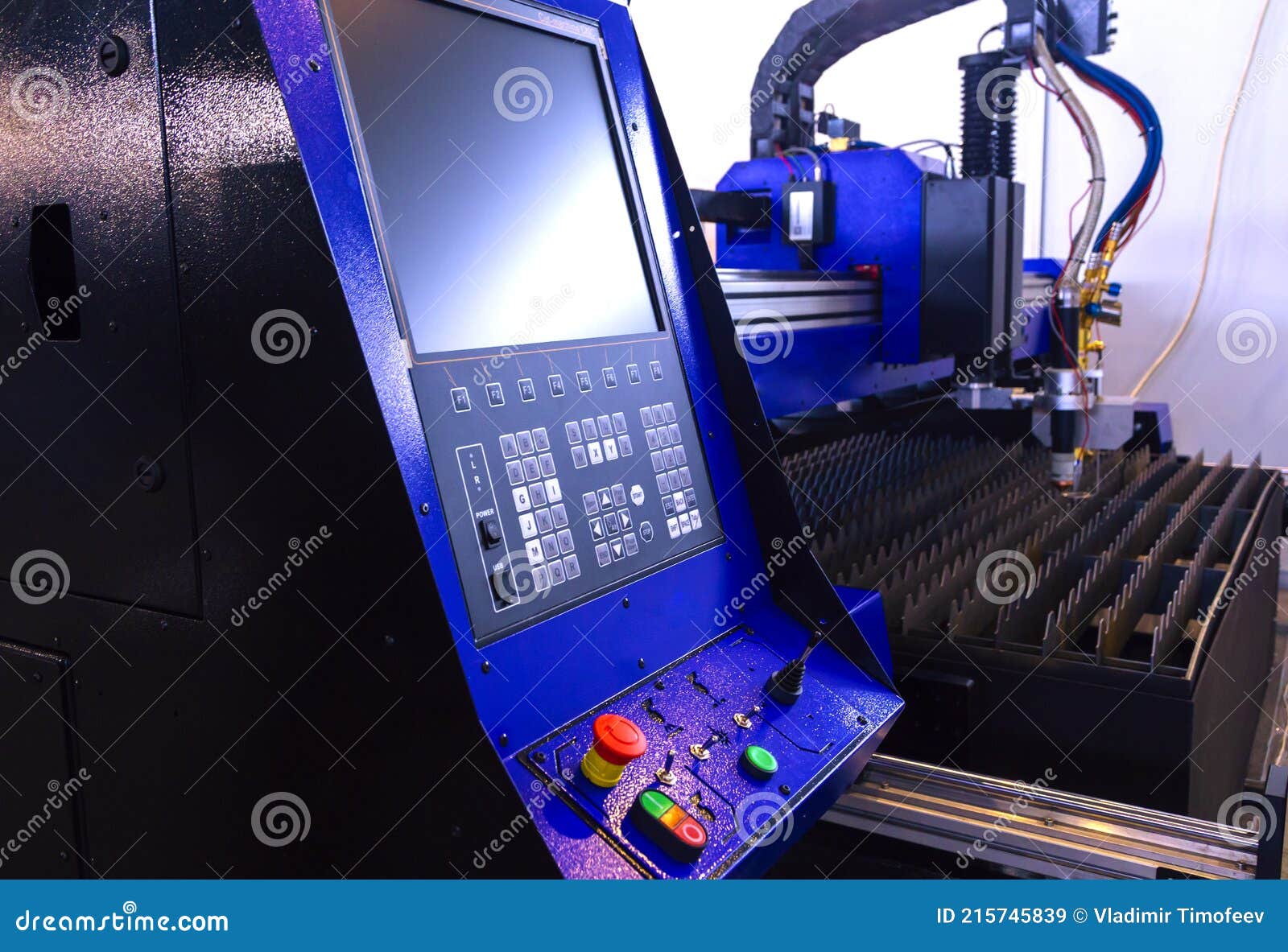 Milling Metalworking Process. Industrial CNC Metal Machining by Vertical Mill. Stock Image