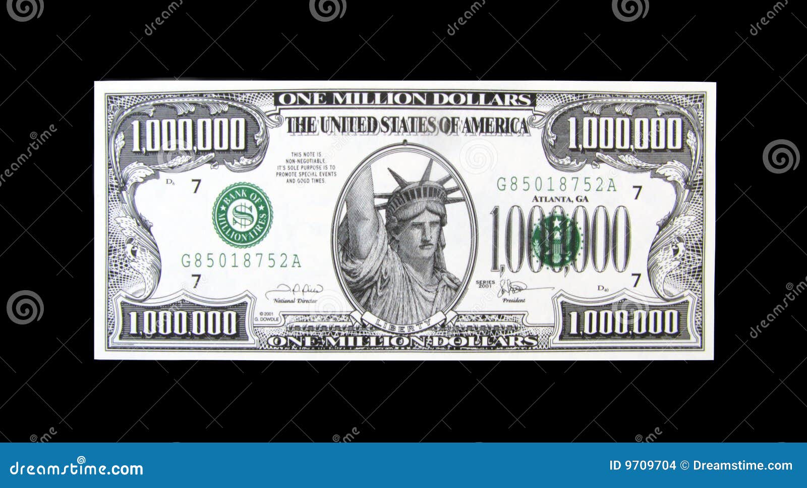 Million dollar bill stock illustration. Illustration of counterfeit